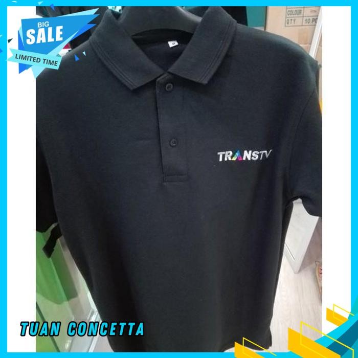 KAOS POLO SHIRT BAJU KERAH DISTRO TRANSTV TRANS TV 7 POLOS CUSTOM INDONESIA PRIA WANITA CORP MEDIA D