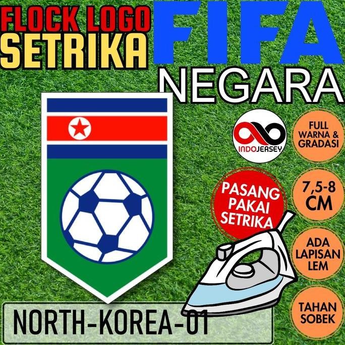 ~~~~~] Patch Badge Emblem Flock Setrika iron-on Baju Jersey Logo FIFA NEGARA NORTH KOREA UTARA [01]