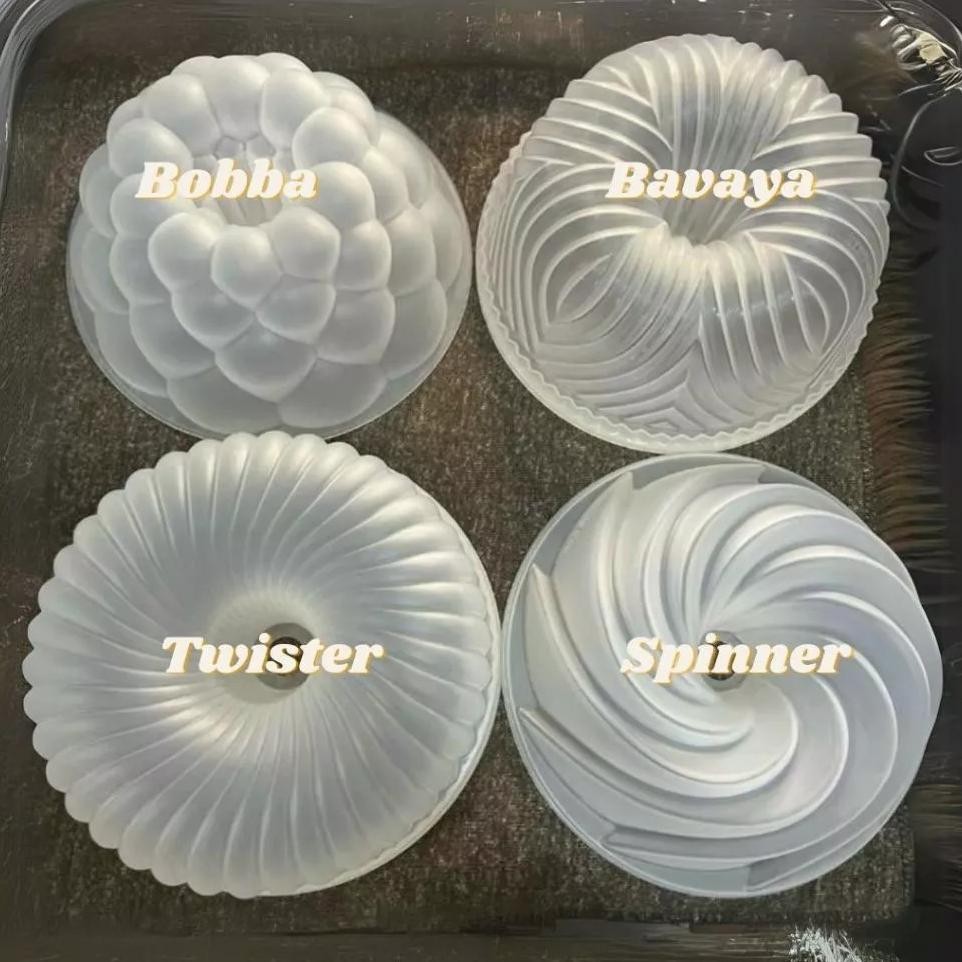 Cetakan Puding Besar Isi 4 Pcs Plastik Cetakan Bolu Loyang Cetakan Agaragar 22Cm