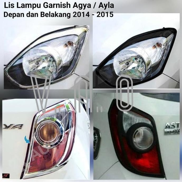 Lis garnish depan dan belakang Agya Ayla 2014-2015