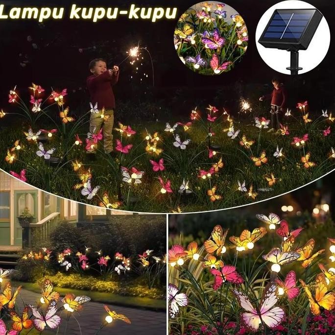 6/8/10LED Lampu Taman LED Tenaga Surya Untuk Dekorasi Butterfly/lampu Tenaga Surya Outdoor Lampu Ter