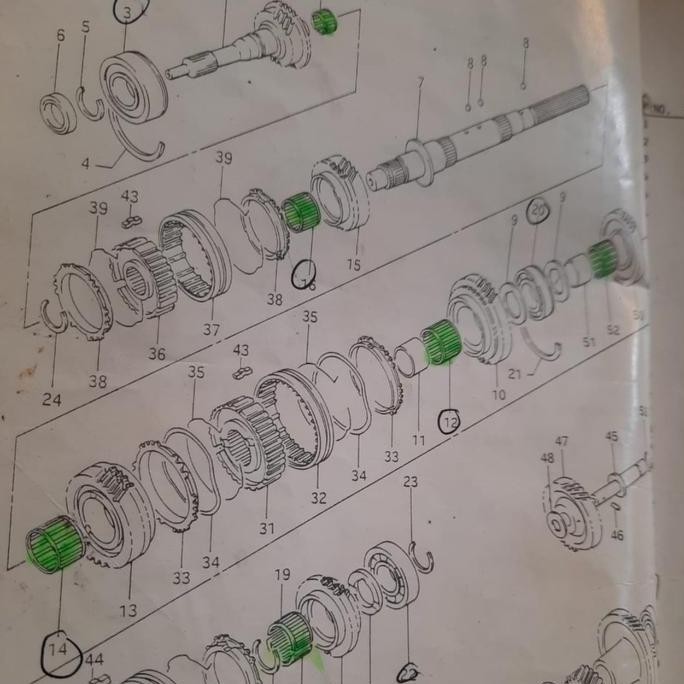 BEARING BAMBU SET TRANSMISI KATANA 6PCS LAHER BAMBU PERSENELING JIMNY