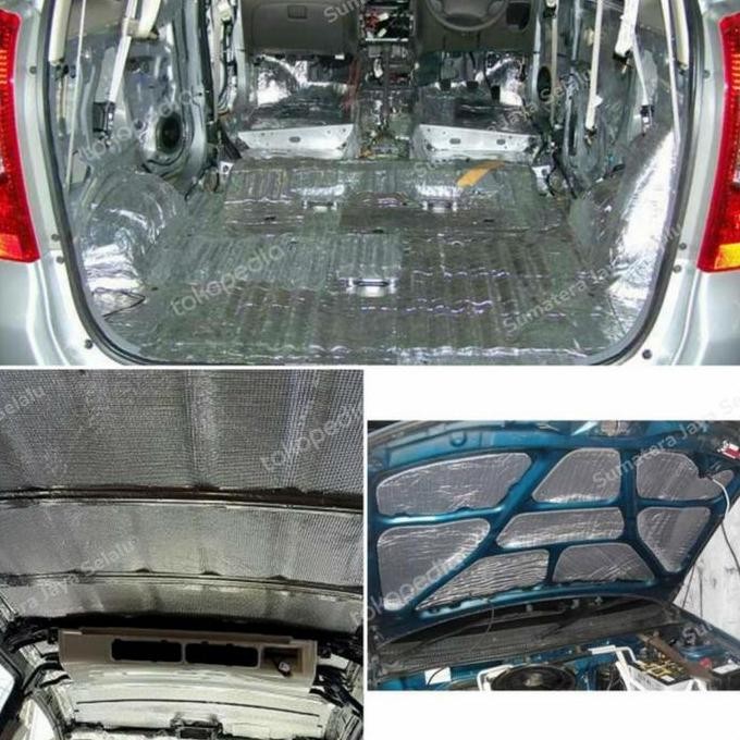 TERBARU - BUSA PEREDAM PANAS ALUMINIUM FOIL MESIN MOBIL.SUARA ATAP TIMAH FOAM PEREDAM SUARA PANAS MO
