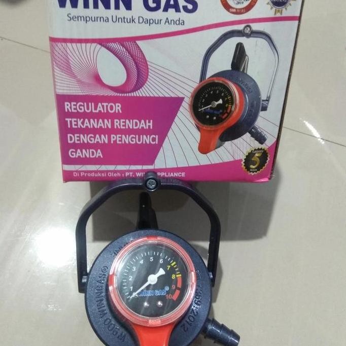 Terbaik Regulator Kompor Winn Gas Double Lock W900M Plus Meter Original Winn 100% Ori