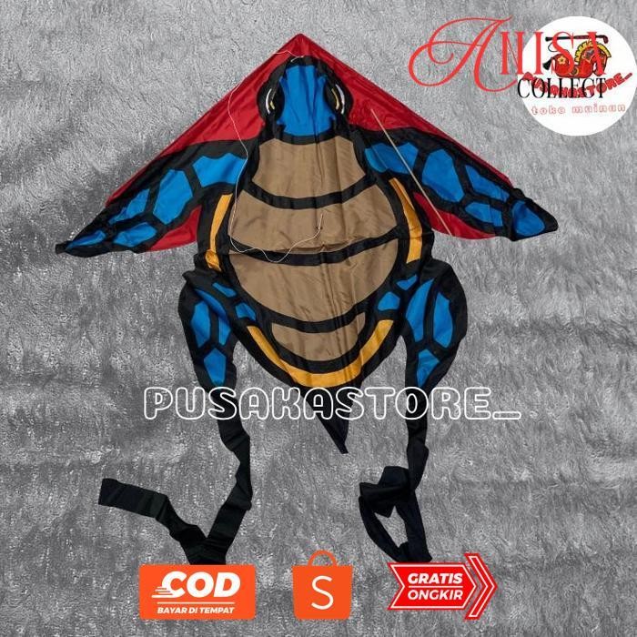 AZQ-16 LAYANGAN MOTIF KAIN- MOTIF BURUNG HANTU/ BARONG BALI/ SUPERMAN/ SPIDERMAN | LAYANGAN PANTAI V