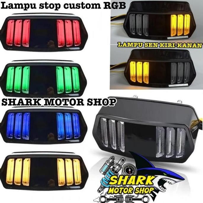 LAMPU STOP STOPLAMP MSX LAMPU STOP BELAKANG MSX CUSTOM RX KING-CHOOPER-CAFERESER DLL 3IN1 MULTI COLO