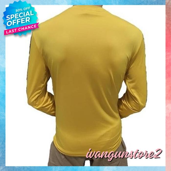 BEST QUALITY KAOS TSHIRT OBRAL MURAH MANSET BASELAYER BAJU DISTRO KUNING LENGAN PANJANG OLAHRAGA GYM