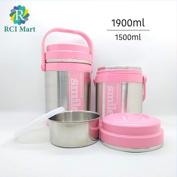 Rantang Sup Bubur Tunggal Tingkat Kuah Besar Nasi Bekal Stainless Anti Karat - RCI Mart