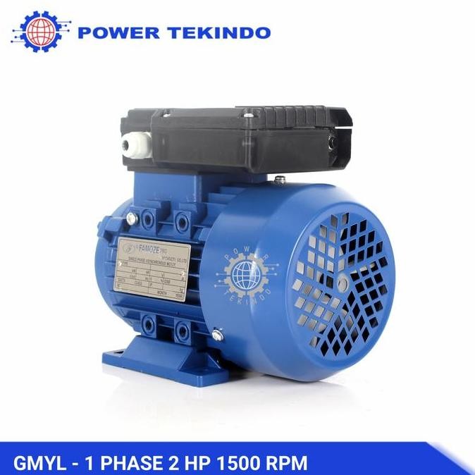 Famoze Pro Dinamo 1 Phase 2 Hp 1400 Rpm Elektro Motor Gmyl 2 Pk 1,5 Kw 220V Listrik Rumahan Dinamo P