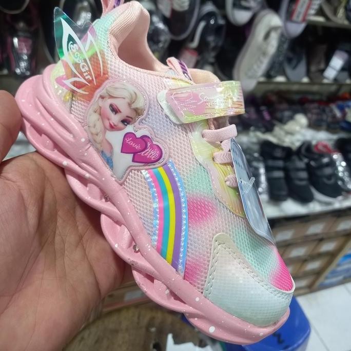 Sepatu Led Karakter Frozen Kdm Original Import