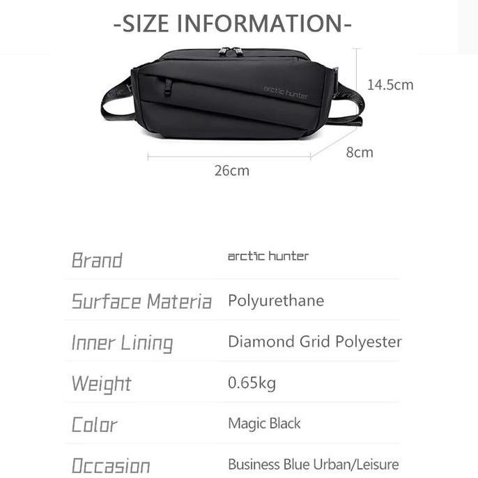 Tas Selempang Pria Yb00029 Tas Selempang Arctic Hunter Sling Chest Bag Cowok Ipad 7.9 Waterproof Yb0