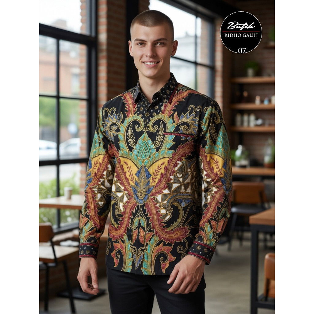 BATIK RIDHO GALIH | Kemeja Batik Tulis PRADA Lengan Panjang - RG TAILOR