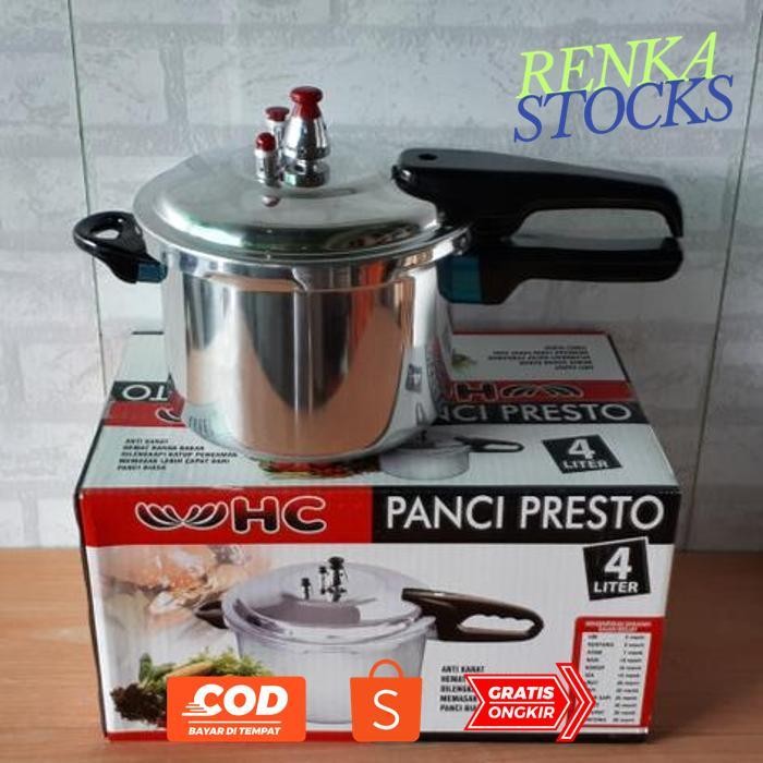 ad-3 er-56 er-23 HC Panci Presto Pelunak 4, 8, 12 Liter Anti Karat Original Premium Murah