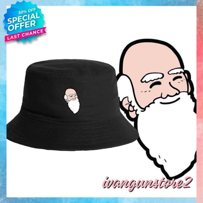 TOPI BUCKET HAT CAP DISTRO KARTUN CAP ORANG TUA OT AMER GOLD ANGGUR MERAH POLOS CUSTOM PRIA WANITA M