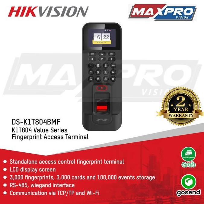 DS-K1T804BMF - HIKVISION FINGERPRINT ACCESS CONTROL