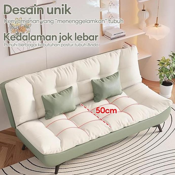 TETE Sofa Multifungsi Sofa Bed Minimalis Sofa Lipat Untuk Ruang Tamu Kamar Tidur Apartemen Kecil Des
