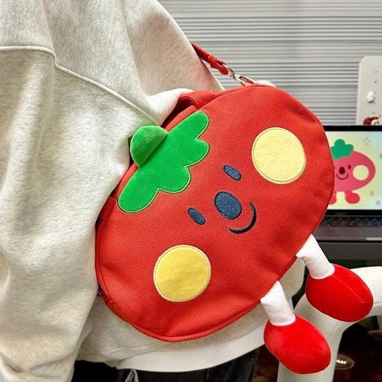 Tas Selempang Kanvas Wanita Gaya Jepang chic Tas Gadis Lembut