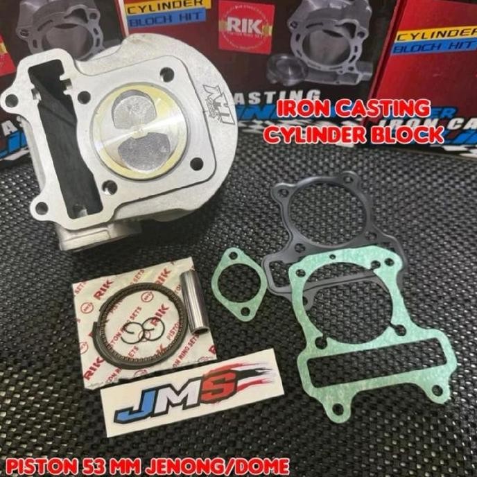 BORING BLOCK BLOK SEHER BORE UP AH1 BEAT SCOOPY SPACY KARBU 53 MM SUPER IRON CASTING BLOCK-CYLINDER 