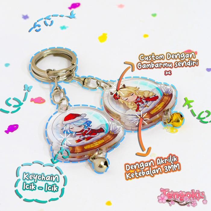 FS Keychain Epoxy Krincing Akrilik Custom | Keychain Epoxy Bell Akrilik C