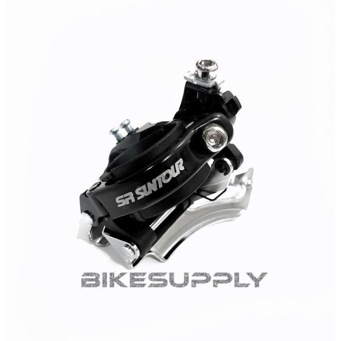 Front Derailleur FD Sepeda Merk SR Suntour 3 Speed Diameter Clamp 31.8 mm Tarikan Atas Bawah Dual Pu