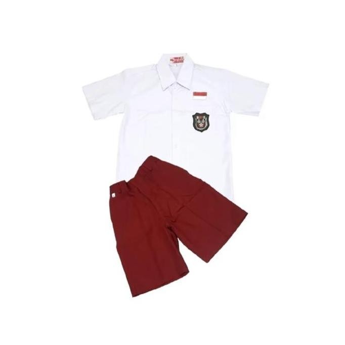 SETELAN SUPER LENGKAP SERAGAM SEKOLAH SD PUTIH PENDEK LAKI-LAKI LS