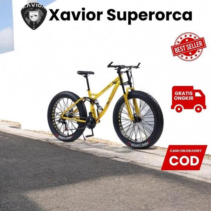 Sepeda MTB Fat Bike 26 inch Xavior XVCM SUPERORCA Double Suspension