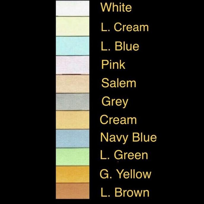 Terbaik Kertas Concorde Warna & Putih 90Gr Size 79X109 Cm ( 1 Rim Plano ) 100% Ori