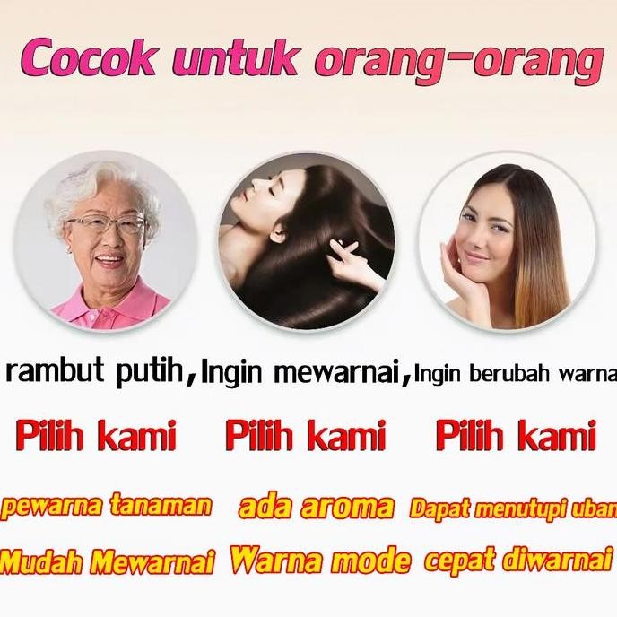 Hair Colour Tidak Perlu Pemutihan Pewarna Rambut 200ml Pewarna Heal Cat Rambut Ash Brown Milk Tea Br