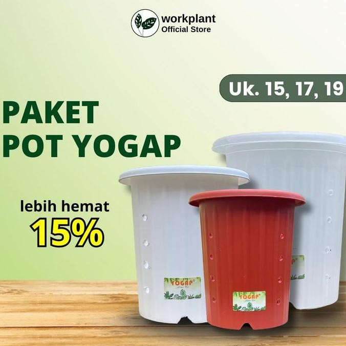 Workplant - Paket Pot Yogap (Extra Drainase) Ukuran Besar