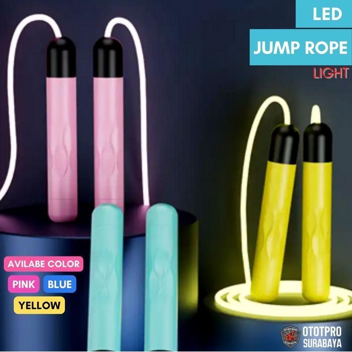 Led Jump Rope Bm-R129 Ligh | Skipping | Lompat Tali | Gym | Fitness Terbaru Best Quality 100% Origin