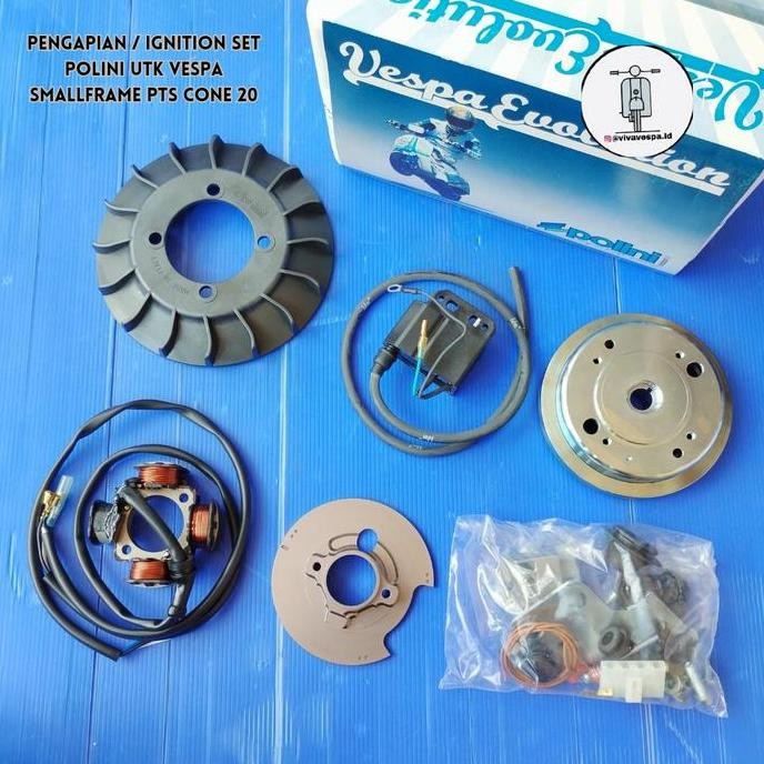Pengapian Set Vespa POLINI cone 20 utk smallframe pts dkk