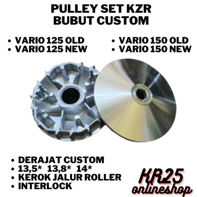 Pulley Set Kzr Rumah Roller Custom Kzr Pulley Bubut Custom Bubut Racing Kzr Vario125 150