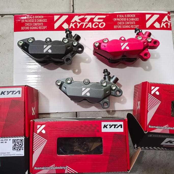 Kaliper 4 Piston Bre Kanan Kaliper 4 Piston Gold Grey Black Universal