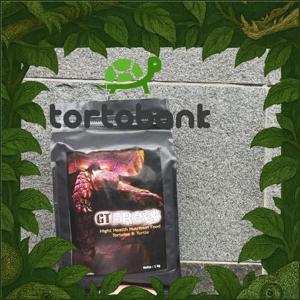 Original Gt Freek Tortoise Food - Makanan Kura Gtfreek - Pelet Kura Darat Gtf - Gt Freek Turtle Food