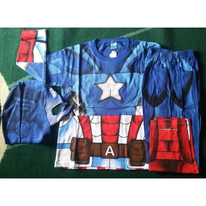 Ready  Kostum captain america/ baju anak captain america