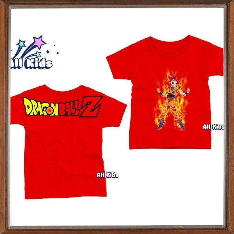 Promo Kaos Anak & Remaja Laki Laki Perempuan 1-17 Tahun Dragon Bal Goku Cotton Combad 30s Baju Cowok