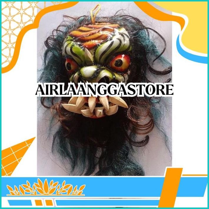 Topeng Buto Gedruk Mainan Anak Seram Asli Kayu SALE