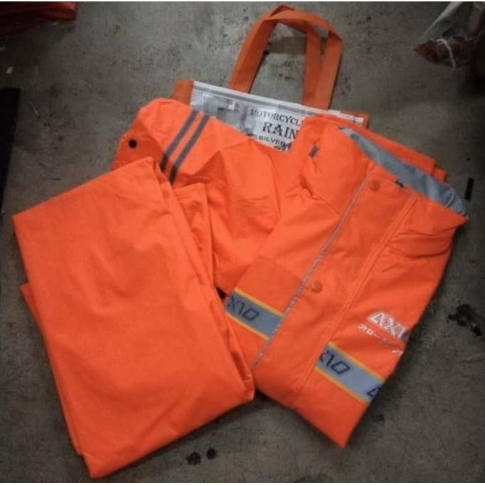 (Best) Jas hujan Axio Orange Original