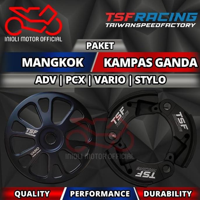 Paket Mangkok Kampas Ganda Tsf Racing Vario 125 150 160 Fi Esp Old Led New Adv Pcx 150 160 Stylo Var