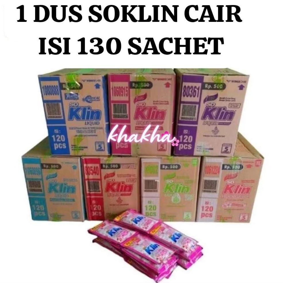 1DUS SOKLIN CAIR / SOKLIN LIQUID CAIR 1DUS / SOKLIN PAKAIAN ISI 130 SACHET