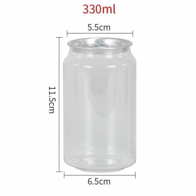 Botol Plastik PET Can 330ml Kaleng Segel Alumunium Minuman Cafe