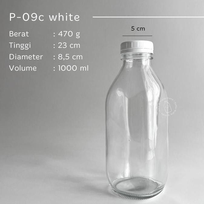 Botol kaca Times Square 300ml 500ml 1 liter - botol juice kopi - kotak