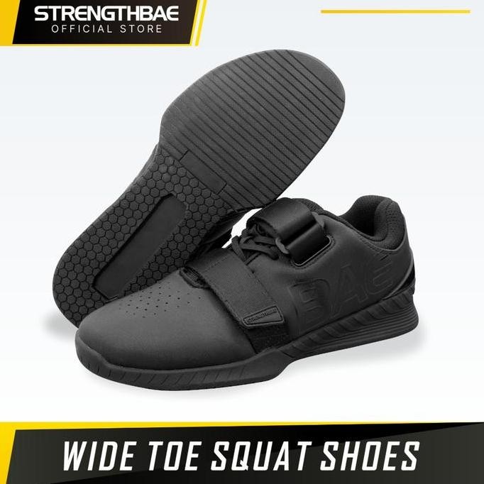 Squat Shoes 2.0 STRENGTHBAE Wide Toe Weightlifting Shoe Sepatu Angkat Besi Crossfit Powerlifting Oly