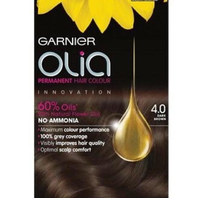 Garnier Olia Dark Brown Hair Colour Pewarna Rambut Cokelat