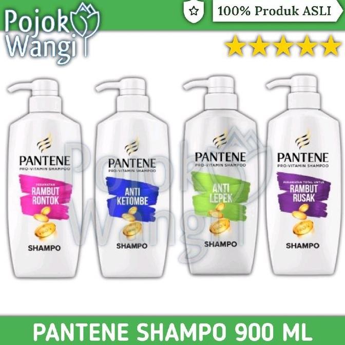 Shampo Pantene 900 ML - Pilihan Varian untuk Rambut Rontok, Anti Ketombe, Lepek & Rusak - Original 1