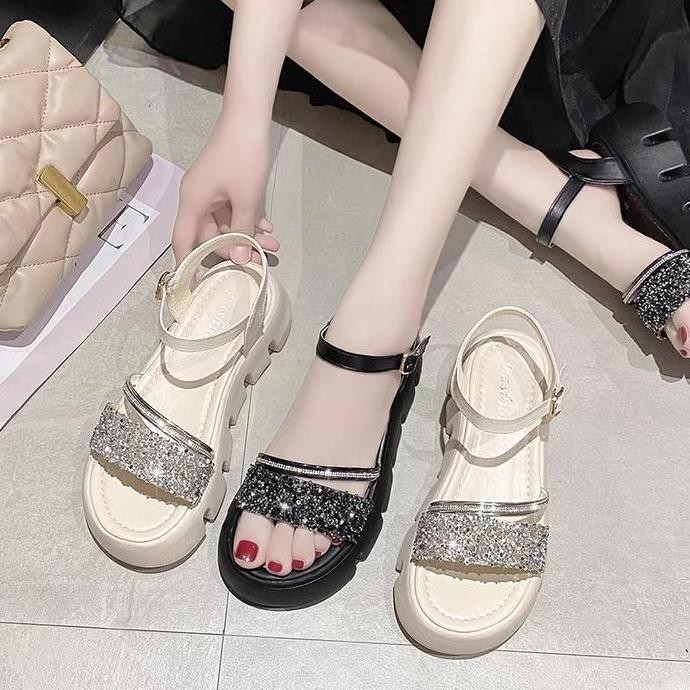 NEEDXUSS -#A49 Sandal Wedges Fashion Wanita Sandal JalanJalan Wanita Sandal Empuk Sandal Model terba