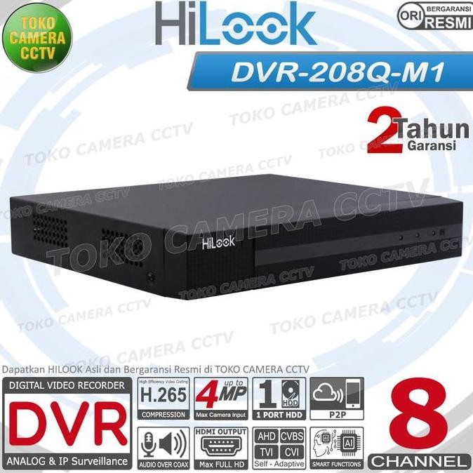 Decorder Cctv 8Ch Hilook Dvr 208Q M1 8 Channel 4Mp 5Mp