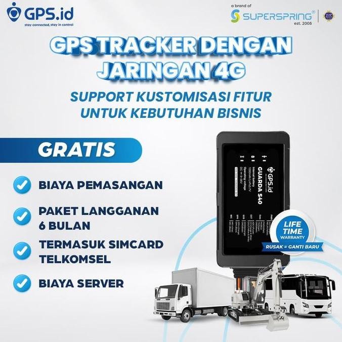 Premium GPS.id Prime GUARDA S40 GPS Tracker Pelacak Kendaraan Jaringan 4G Fitur Matikan Mesin Jarak 