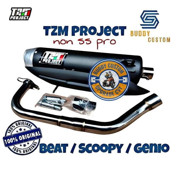 Knalpot Tzm Project Beat Fi/Esp Karbu New Deluxe Genio Scoopy Fi/Esp