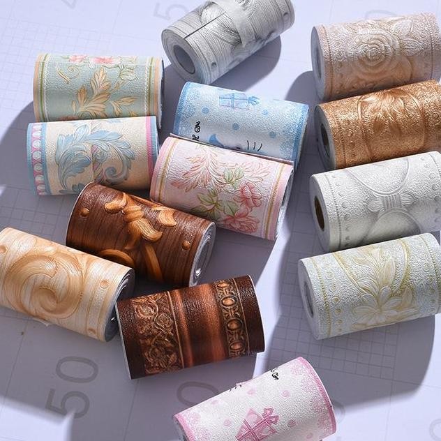 Wallr Border Stiker Motif Mozaik Stier Dinding Tembok Kaca Dapur Kitchen Dapur Keramik Lis List Bord